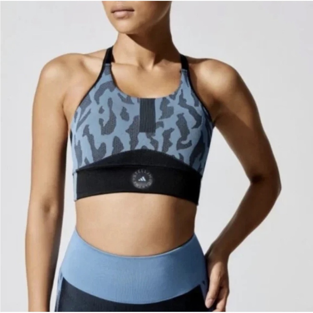 Stella McCartney Adidas Women's grey and Black Sports Bra size small